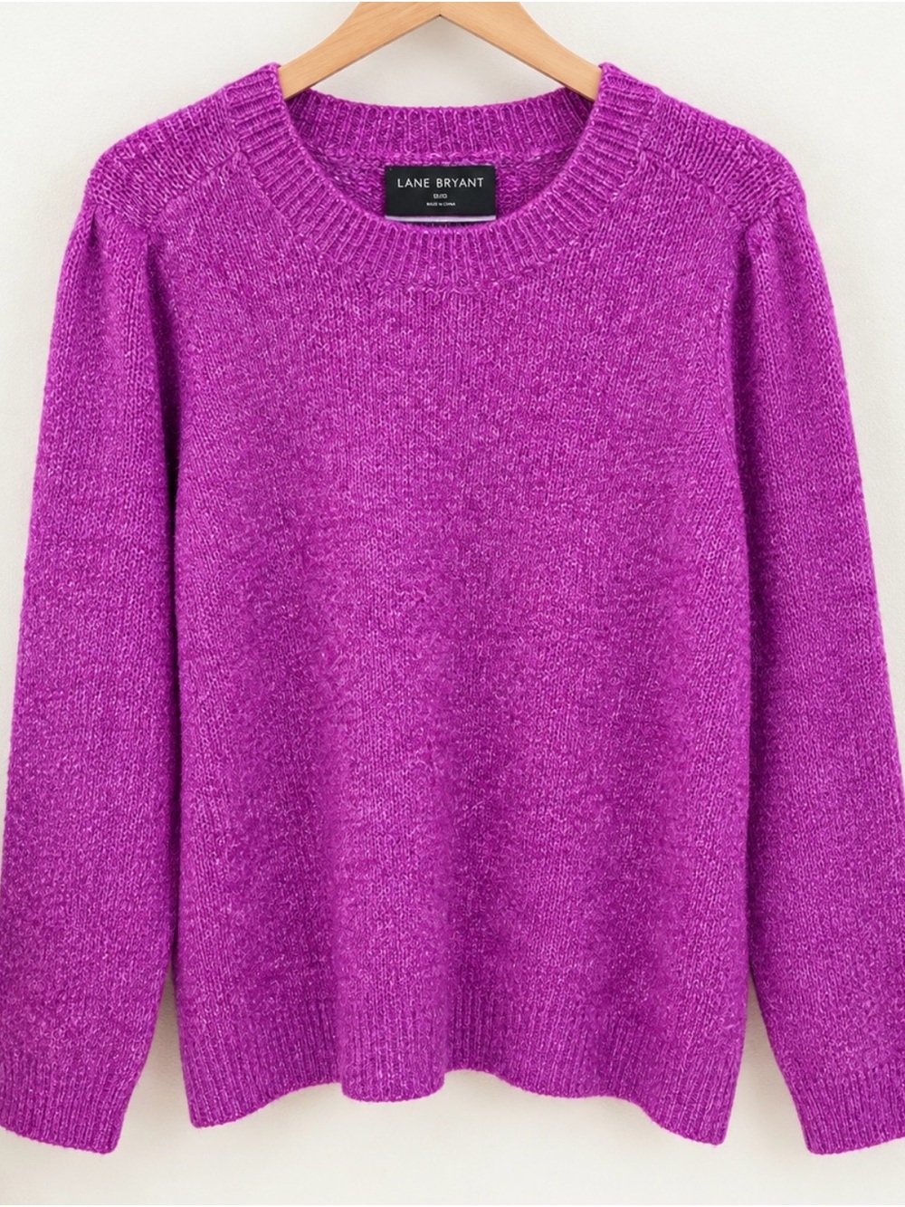 Lane Bryant Purple crewneck Knit Sweater Size 18/20 plus size/ oversize